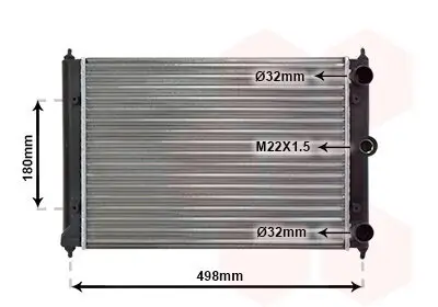 Kühler, Motorkühlung VAN WEZEL 58002092 Bild Kühler, Motorkühlung VAN WEZEL 58002092