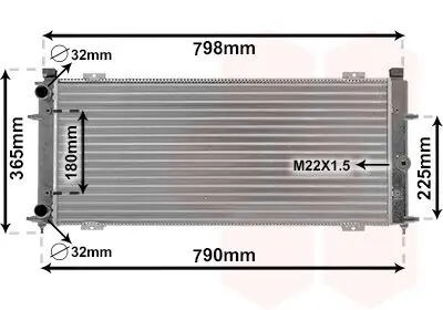 Kühler, Motorkühlung VAN WEZEL 58002094 Bild Kühler, Motorkühlung VAN WEZEL 58002094