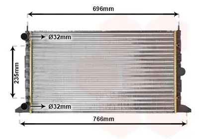 Kühler, Motorkühlung VAN WEZEL 58002133 Bild Kühler, Motorkühlung VAN WEZEL 58002133