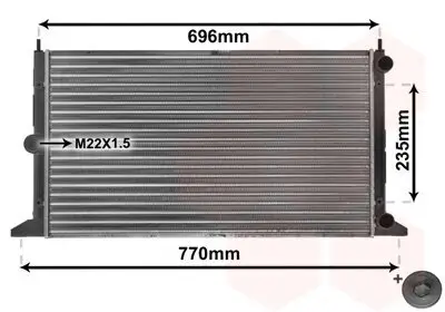 Kühler, Motorkühlung VAN WEZEL 58002134 Bild Kühler, Motorkühlung VAN WEZEL 58002134