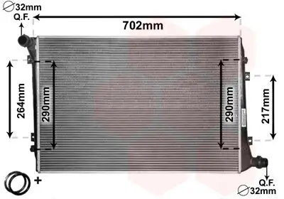 Kühler, Motorkühlung VAN WEZEL 58002224 Bild Kühler, Motorkühlung VAN WEZEL 58002224