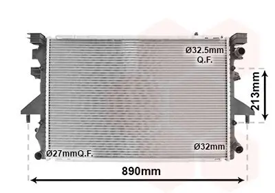 Kühler, Motorkühlung VAN WEZEL 58002232 Bild Kühler, Motorkühlung VAN WEZEL 58002232