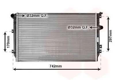 Kühler, Motorkühlung VAN WEZEL 58002287 Bild Kühler, Motorkühlung VAN WEZEL 58002287