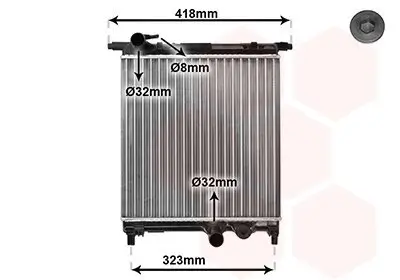 Kühler, Motorkühlung VAN WEZEL 58002325 Bild Kühler, Motorkühlung VAN WEZEL 58002325