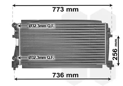 Kühler, Motorkühlung VAN WEZEL 58002340 Bild Kühler, Motorkühlung VAN WEZEL 58002340