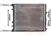 Kühler, Motorkühlung VAN WEZEL 58002346