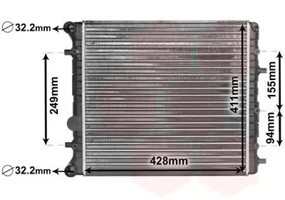 Kühler, Motorkühlung VAN WEZEL 58002346 Bild Kühler, Motorkühlung VAN WEZEL 58002346