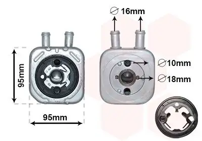 Ölkühler, Motoröl VAN WEZEL 58003086 Bild Ölkühler, Motoröl VAN WEZEL 58003086