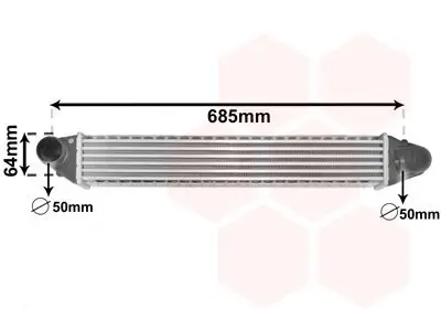 Ladeluftkühler VAN WEZEL 58004248 Bild Ladeluftkühler VAN WEZEL 58004248