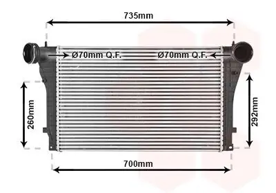 Ladeluftkühler VAN WEZEL 58004319 Bild Ladeluftkühler VAN WEZEL 58004319