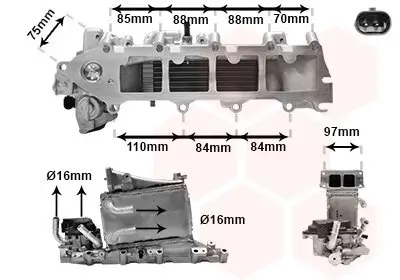 Ladeluftkühler VAN WEZEL 58004376 Bild Ladeluftkühler VAN WEZEL 58004376