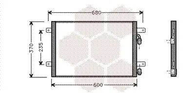 Kondensator, Klimaanlage VAN WEZEL 58005153 Bild Kondensator, Klimaanlage VAN WEZEL 58005153