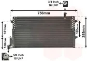 Kondensator, Klimaanlage VAN WEZEL 58005161