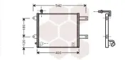 Kondensator, Klimaanlage VAN WEZEL 58005177