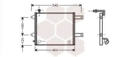 Kondensator, Klimaanlage VAN WEZEL 58005177 Bild Kondensator, Klimaanlage VAN WEZEL 58005177