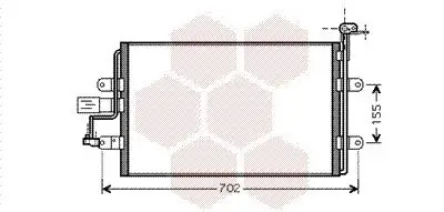 Kondensator, Klimaanlage VAN WEZEL 58005262