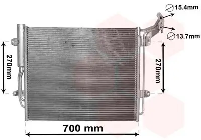 Kondensator, Klimaanlage VAN WEZEL 58005324 Bild Kondensator, Klimaanlage VAN WEZEL 58005324