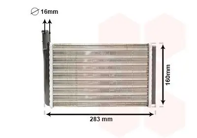 Wärmetauscher, Innenraumheizung VAN WEZEL 58006061 Bild Wärmetauscher, Innenraumheizung VAN WEZEL 58006061