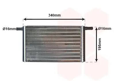 Wärmetauscher, Innenraumheizung VAN WEZEL 58006068 Bild Wärmetauscher, Innenraumheizung VAN WEZEL 58006068