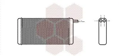 Wärmetauscher, Innenraumheizung VAN WEZEL 58006128 Bild Wärmetauscher, Innenraumheizung VAN WEZEL 58006128