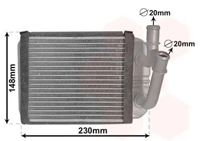 Wärmetauscher, Innenraumheizung VAN WEZEL 58006381