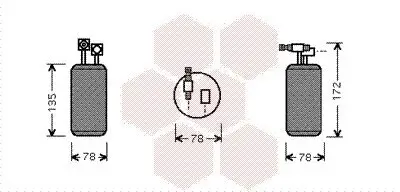 Trockner, Klimaanlage VAN WEZEL 5800D052