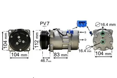 Kompressor, Klimaanlage 12 V VAN WEZEL 5800K288 Bild Kompressor, Klimaanlage 12 V VAN WEZEL 5800K288