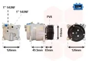 Kompressor, Klimaanlage 12 V VAN WEZEL 5800K303