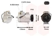 Kompressor, Klimaanlage 12 V VAN WEZEL 5800K356