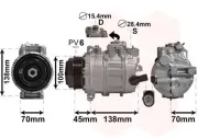 Kompressor, Klimaanlage 12 V VAN WEZEL 5800K384