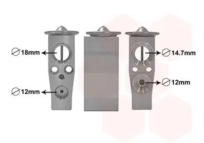 Expansionsventil, Klimaanlage VAN WEZEL 58011701 Bild Expansionsventil, Klimaanlage VAN WEZEL 58011701