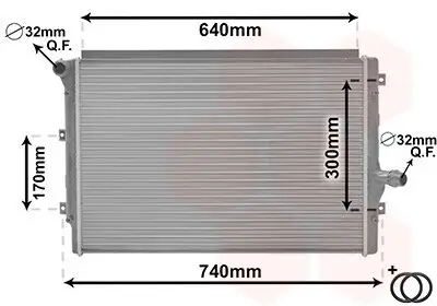 Kühler, Motorkühlung VAN WEZEL 58012208 Bild Kühler, Motorkühlung VAN WEZEL 58012208