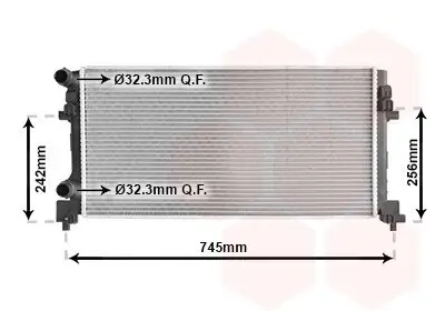 Kühler, Motorkühlung VAN WEZEL 58012340 Bild Kühler, Motorkühlung VAN WEZEL 58012340