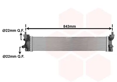 Kühler, Motorkühlung VAN WEZEL 58012708 Bild Kühler, Motorkühlung VAN WEZEL 58012708
