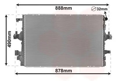 Kühler, Motorkühlung VAN WEZEL 58012716 Bild Kühler, Motorkühlung VAN WEZEL 58012716