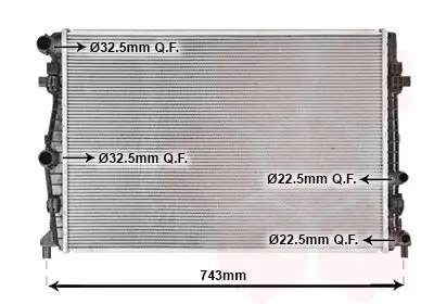 Kühler, Motorkühlung VAN WEZEL 58012717 Bild Kühler, Motorkühlung VAN WEZEL 58012717