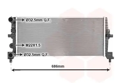 Kühler, Motorkühlung VAN WEZEL 58012725 Bild Kühler, Motorkühlung VAN WEZEL 58012725