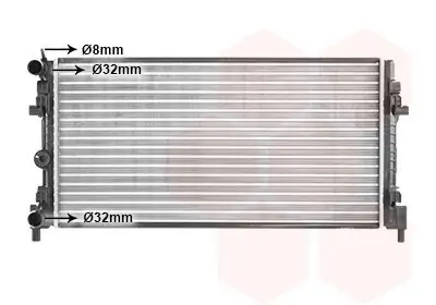 Kühler, Motorkühlung VAN WEZEL 58012728 Bild Kühler, Motorkühlung VAN WEZEL 58012728