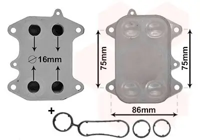 Ölkühler, Motoröl VAN WEZEL 58013700 Bild Ölkühler, Motoröl VAN WEZEL 58013700