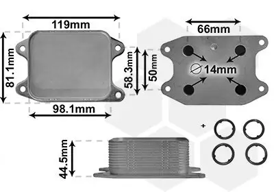 Ölkühler, Motoröl VAN WEZEL 58013703