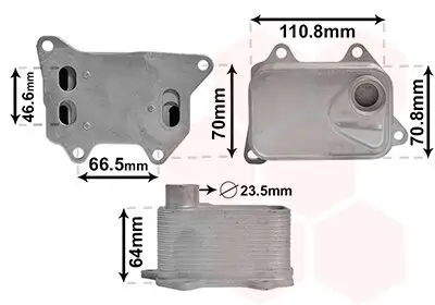 Ölkühler, Motoröl VAN WEZEL 58013704