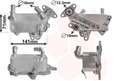 Ölkühler, Automatikgetriebe VAN WEZEL 58013705