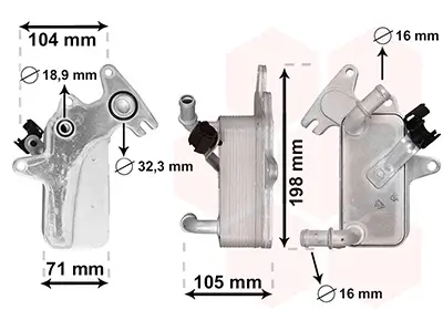 Ölkühler, Automatikgetriebe VAN WEZEL 58013716 Bild Ölkühler, Automatikgetriebe VAN WEZEL 58013716