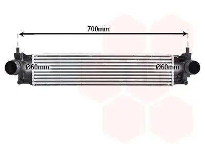 Ladeluftkühler VAN WEZEL 58014704