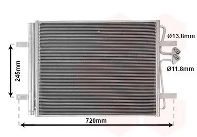 Kondensator, Klimaanlage VAN WEZEL 58015701 Bild Kondensator, Klimaanlage VAN WEZEL 58015701