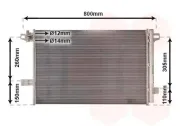 Kondensator, Klimaanlage VAN WEZEL 58015704