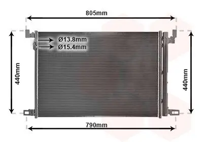 Kondensator, Klimaanlage VAN WEZEL 58015705 Bild Kondensator, Klimaanlage VAN WEZEL 58015705