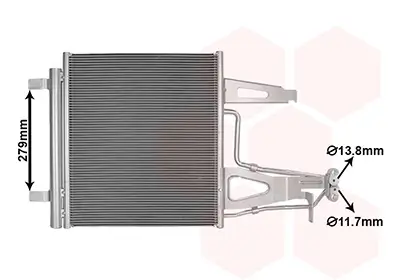 Kondensator, Klimaanlage VAN WEZEL 58015708