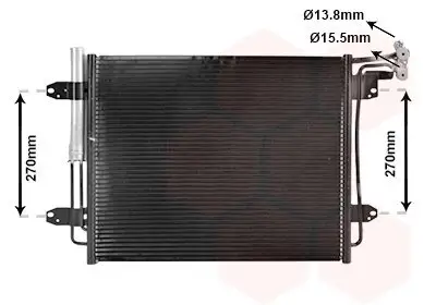 Kondensator, Klimaanlage VAN WEZEL 58015713 Bild Kondensator, Klimaanlage VAN WEZEL 58015713