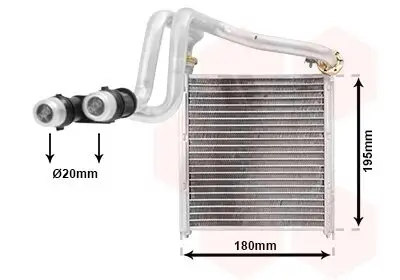 Wärmetauscher, Innenraumheizung VAN WEZEL 58016700 Bild Wärmetauscher, Innenraumheizung VAN WEZEL 58016700